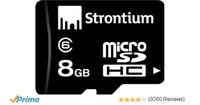 Current Lowest Strontium 8GB MicroSDHC Class 6 Memory Card Check PC