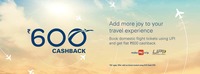 Book your domestic flight tickets using UPI and get Rs.600 cashback on a min booking amount of Rs.2000