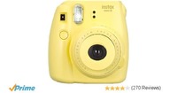  Fujifilm Instax Mini 8 Instant Film Camera (Yellow) 