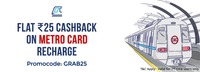 Flat ₹20 Cashback on metro card recharge of ₹200 or more