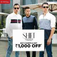 Central Stores Shirt madness: Buy 3 get Rs.1000 off | 13th-15th Oct