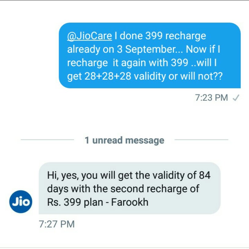 Jio 399 Recharge 2 Times And Get 3 3 6 Month Validity Desidime