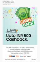 Samsung Pay Mini : Get Rs.50 Cashback On Every UPI Payment