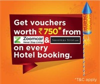 Book any Hotel and get Zoom Car and Shopperstop vouchers worth INR 750.