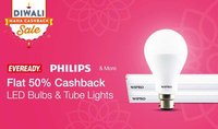 Flat 50% cashback - LED Bulbs & Tubelights