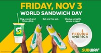  World Sandwich Day: Subway Offer - 50% Off on 3rd November
