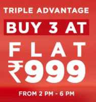 Jabong - Buy 3 at Flat 999 - (2PM - 6PM)