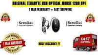 TeraByte Colored USB Wired Optical Mouse 1200 DPI for PC Desktop