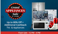 Appliances flash sale on paytm ( 12 pm - 4 pm ) ( 6 - 8 Nov )