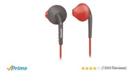 Philips SHQ1200 ActionFit Sports In-Ear Headphones, Orange and Grey