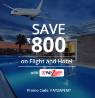 Save Rs.800 (Rs.400 instant discount + Rs.400 cashback) on Flight and Hotel Bookings with Payzapp