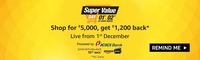 Amazon super value days, Shop for 5000 get 1200 back | 1-2 Dec