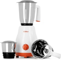 Billion Big Jar MG100 500 W Mixer Grinder (White, 3 Jars)