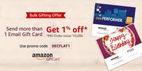 Amazon : Send more than 1 Email Gift Card & Get 1 % Off