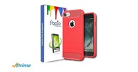POPIO™ iPhone 7 Back Cover Case Slim Rugged Shock Proof Bumper Armor Back Cover Case (Metallic Red) @99