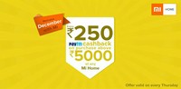 Flat Rs. 250 Cashback  ON Mi Home Pay On Paytm