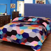 IWS Polyester Geometric Single Bedsheet  (1 Bedsheet, Multicolor)