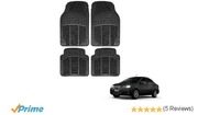 [LD]Vheelocityin Toyota Etios Car Mat Black / Black Rubber Foot Mat For Toyota Etios