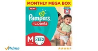 Pampers Medium Size Diapers Pants Monthly Pack (152 Pieces)