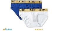 Euro Men's Cotton Brief (Pack of 2) (Colors May Vary) @ Rs.163/- (64% off)