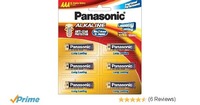 Panasonic Battery Alkaline LR03TDG/6B 1.5V AAA Battery (Multicolor)
