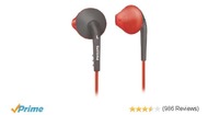Philips ActionFit SHQ1200 Sports In-Ear Headphones (Orange and Grey)