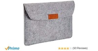 AmazonBasics 11-inch Felt Laptop Sleeve (Light Grey)