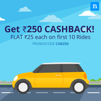 Get FLAT Rs 25 Cashback each on first 10 Rides booked on Niki