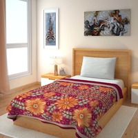 [loot] IWS Printed Single Blanket Multicolor  (1 Single Bed Fleece Blanket)@49