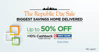 Bigbasket Republic day sale :upto 50% off + 10% cashback using HDCF credit card only| 5% cashback on HDFC debit card