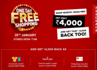 Central's One Day Free Shopping Sale Offers @Central Mall