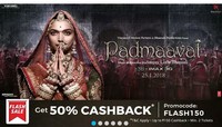 Flat 50% Cashback upto 150 on Movie Tickets + 10% additional Cashback upto 100 on payment via Paytm Bank
