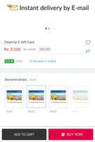 (Back Again) Cleartrip egvs at 27.5 % discount (1K denom), at 23.5% discount (3K denom) and 20.1% (5K denom) 