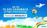 Get upto 5555 Cashback on Flight Booking via paytm