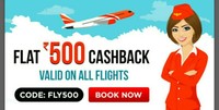 Flat Rs. 500 Cashback On Flight Ticket Booking At Tapzo