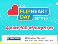 Flipheart day - 14% discount with HDFC cards on 14 Feb