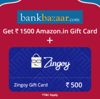(Expires Tomorrow) Get 1500 Amazon Voucher + Rs. 500 Zingoy Gift Card + 240 Zingoy Cashback when you apply for a credit Card via Zingoy | Till 31st March