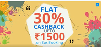 Niki Bus Sale - Flat 30% cashback upto 1500 on bus bookings