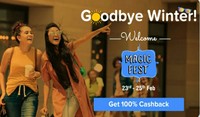 MagicFest : Flat 100 % cashback from 11 AM - 1 PM and 4 PM - 6 PM  at Magicpin App