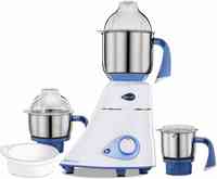 Preethi Blue Leaf Diamond 750 W Mixer Grinder (Blue/white, 3 Jars)