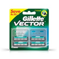 Gillette Vector Plus Razor Blades (Cartridge) - 4s Pack