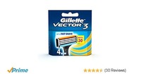 Gillette Vector 3 (Pack of 4 Cartridges) for Rs. 100 MRP: 230 (pantry,)