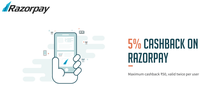 Get 5% cashback when you pay with Freecharge on Razorpay merchants