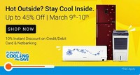 Flipkart Cooling Days : Get 10 % Instant Discount On All Debit, Credit Card & Netbanking