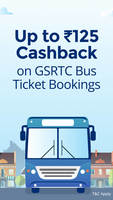 Get Rs. 125 Cashback on bus ticket booking valid only on GSRTC 