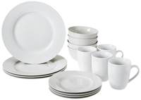 [Lowest ever] AmazonBasics 16-Piece Dinnerware Set, Round - White  @Rs 863/- now (83% Off)