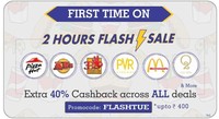 Flat 40% cashback upto 400 on little app (5-7 PM)