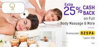 Flat 25% cashback on body massage and spas on O2 Spas on little app