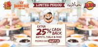 Flat 25% Cashback on buffet,Thalis & more little app
