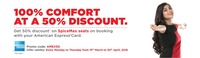 50% off* upto 500 on SpiceMax Seats with American Express Cards